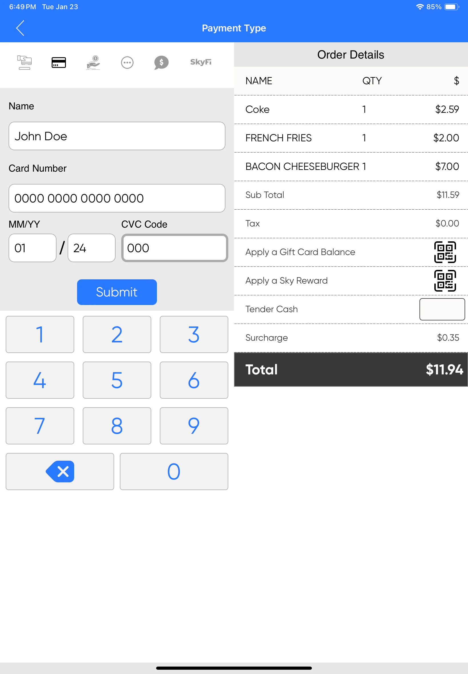 screenshot of Sky Systemz